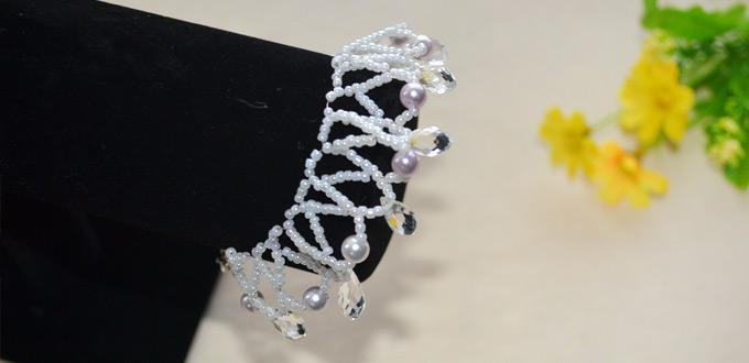 How to Make a Charming Bead Bracelet with Pearl Beads and Crystal Glass Beads