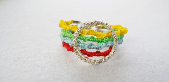 DIY Woven Bracelet-How to Braid a Colorful Four Strand Bracelet 
