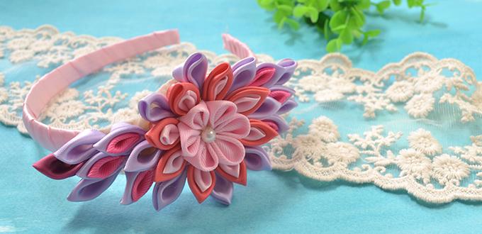 Tutorial on How to Make a Flower Ribbon Headband for Girls
