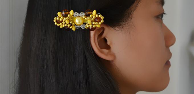 Free Tutorial on How to Make an Elegant Beaded Hair Clip 