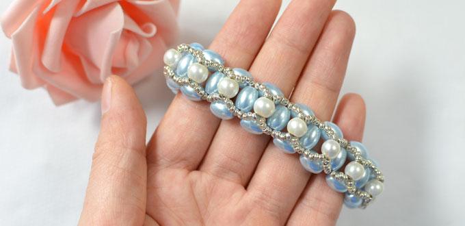 How to Make a Beaded Bracelet Pattern with Pearl Beads