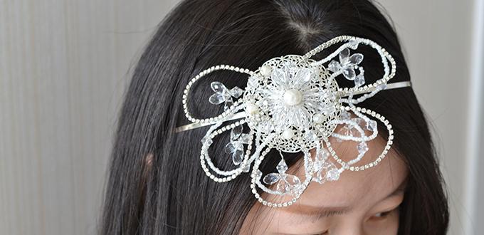 How do You Make Flower Headbands with Pearl Beads and Glass Beads