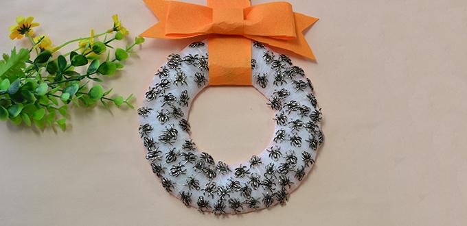 Pandahall Craft Tutorial - How to Make a Halloween Spider Wreath