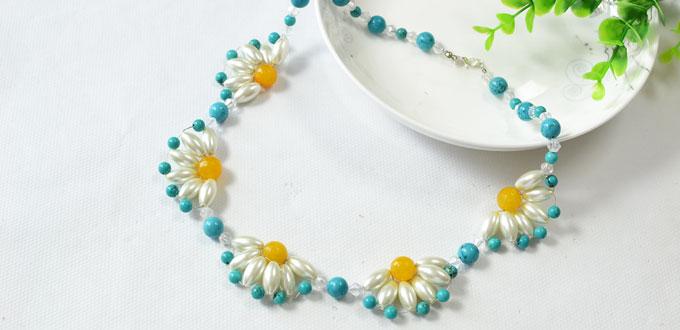 Pandahall Tutorial - How to DIY a Flower Choker Necklace Step by Step
