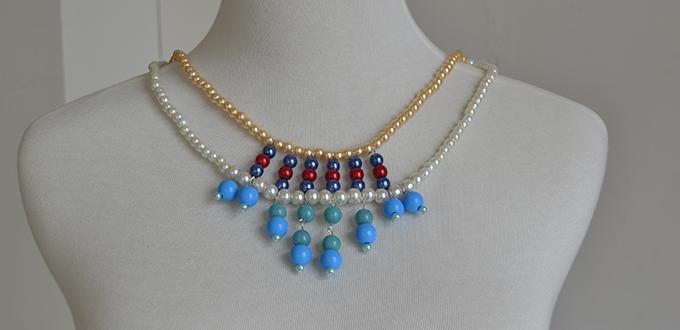 How to Make a Single Two-Strand Pearl Beaded Necklace at Home