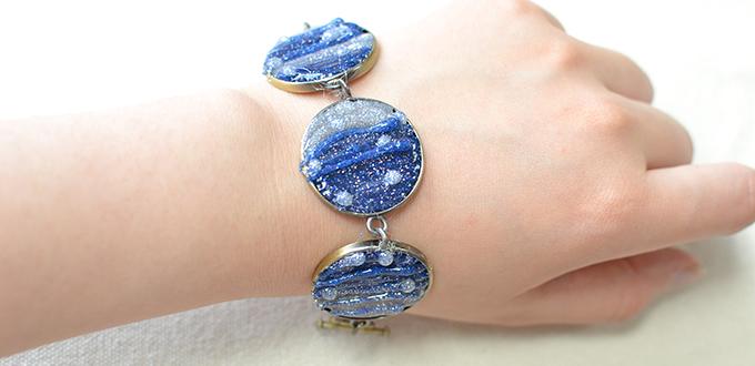 How to Make an Easy Blue and Silver Bracelet for Lovers