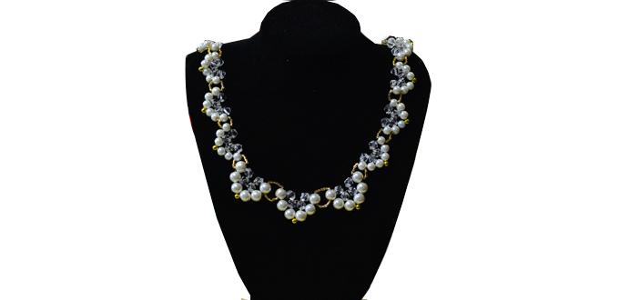 Pandahall Tutorial on Making a White Pearl Flower Necklace for Girls