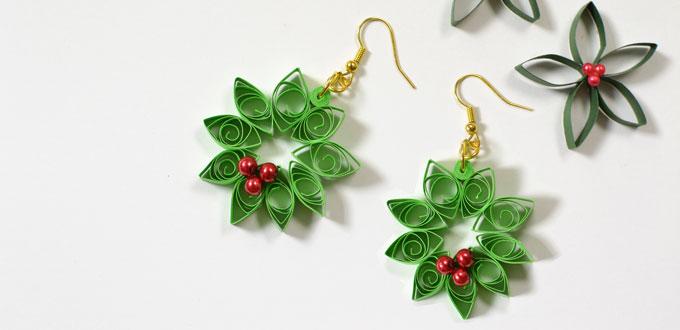 Handmade Quilling Paper Art – How to Make Quilling Paper Flower Earrings