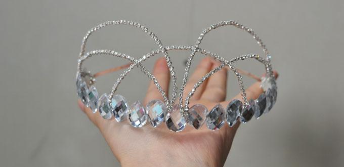 How to Make a Stunning Clear Beaded Headband with Rhinestone Chains for Girls