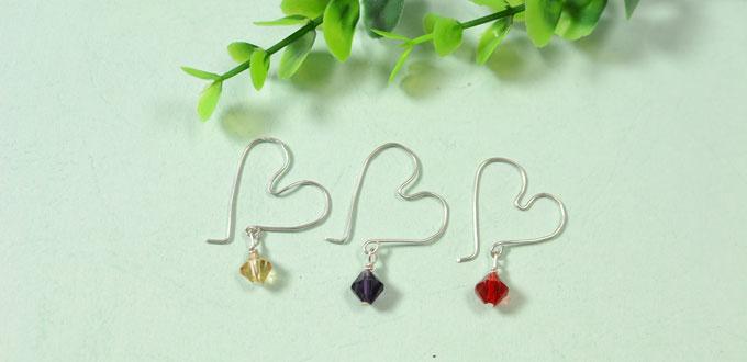 How to Make Easy Wire Wrapped Heart Shaped Earrings 