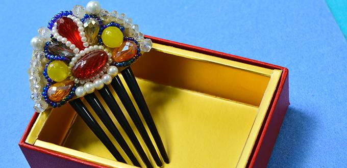  Instructions on How to Make Colorful Beaded Hair Combs for Women