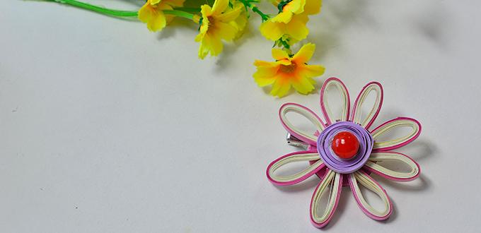 Pandahall Tutorial on How to Make Quilling Flower Brooch for Women