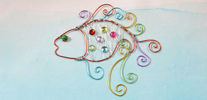 Instructions on How to Make Colorful Wire Wrapped Fish Decorations for Kids