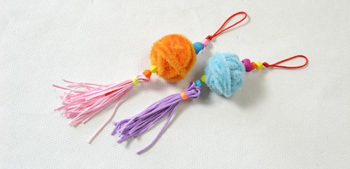 Fun Family Crafts – Easy Chenille Stems Ball Hanging Ornaments 