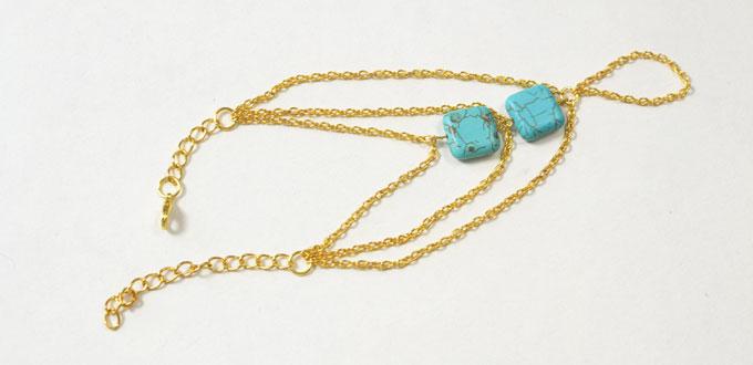 Pandahall Tutorial on How to Make a Chain Bracelet with Turquoise Beads