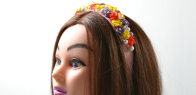 Pandahall Easy DIY - How to Make a Beautiful Homemade Resin Flower Bead Headband 
