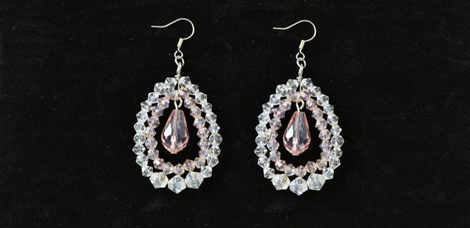 Tutorial for Beginners - How to Make Simple Bling Glass Beaded Drop Earrings for Summer 