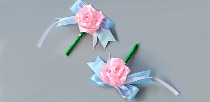Pandahall Tutorial on How to Make Flower Ribbon Brooch for Wedding-  Pandahall.com