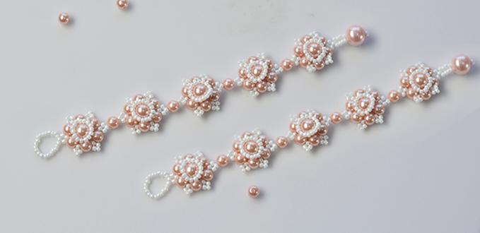 PandaHall Video Tutorial on How to Make Flower Bracelet with Pearl Beads and Seed Beads