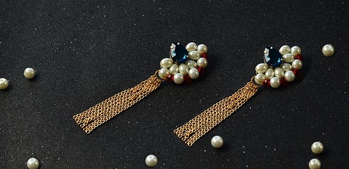 Pandahall Original DIY Project - How to Make a Pair of Tassel Drop Stud Earrings with Pearl Beads