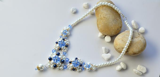 Detailed Tutorial on How to Make an Exquisite Pearl Bead Flower Pendant Necklace