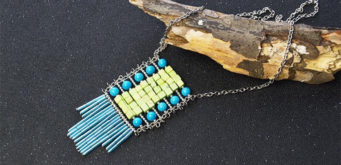 Ethnic Style Jewelry – How to Make a Bead Tassel Pendant Necklace