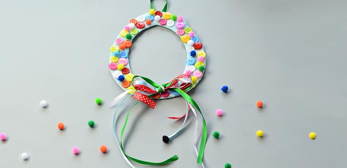 Easy Tutorials on Easter Egg Button Wreath