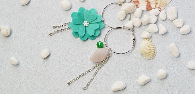 Beebeecraft ideas on how to Make personalize Felt Flower dangle Earrings 