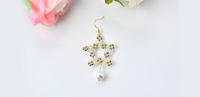 Beebeecraft Tutorial - How to Make a Pair of clear crystal Seed Beaded Stitch Starfish Earrings