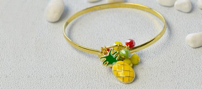 Beebeecraft Tutorials on How to Make Pineapple Bracelet with Glass Beads