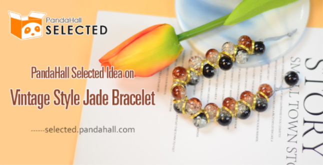 PandaHall Selected Idea on Vintage Style Jade Bracelet
