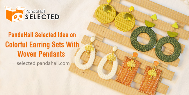 PandaHall Selected Idea on Colorful Earring Sets With Woven Pendants