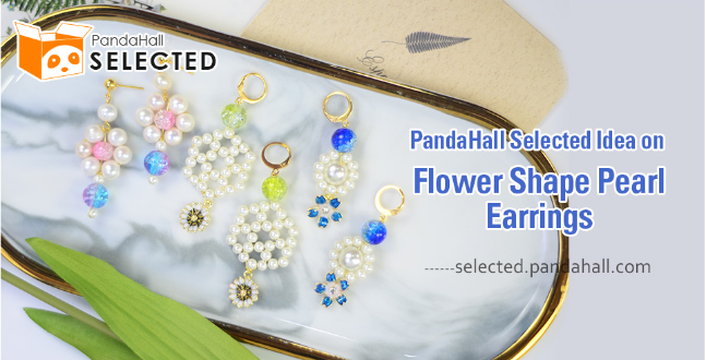 PandaHall Selected Idea on Flower Shape Pearl Earrings