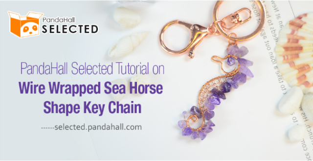 PandaHall Selected Tutorial on Wire Wrapped Sea Horse Shape Key Chain