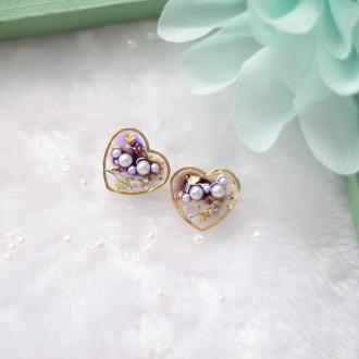 Valentine's Day Project - Heart Shaped Resin Stud Earrings