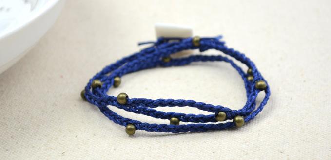 DIY Mens Jewelry- How to Weave Beads into Friendship Bracelet with Strings