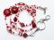 red lampwork bead necklace