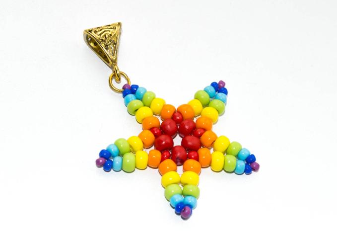 Colorful Bead Star Pendant