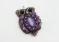 beaded purple owl pendant