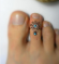 Copper and Turquoise toe ring