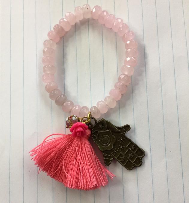beads bracelet with tibetan style charm