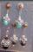 Pearl acorn earrings and pendant