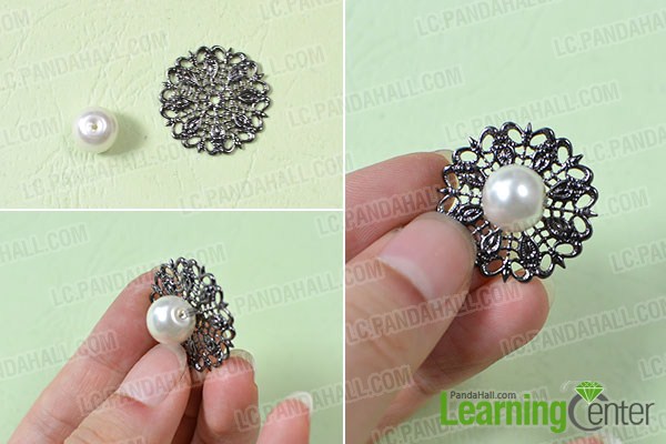 make the first beaded flower pattern