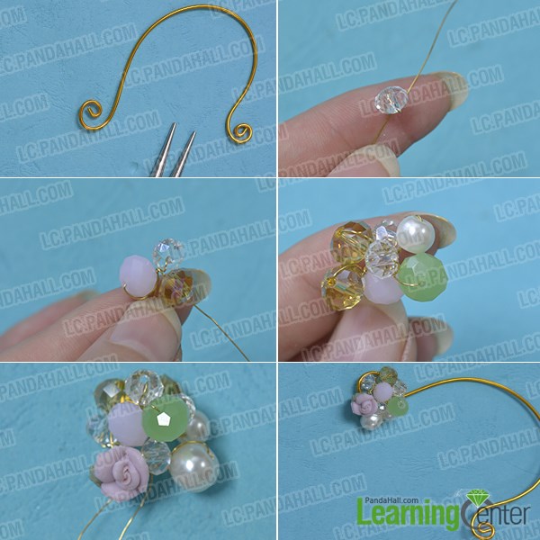 Make the basic part of the flower earrings