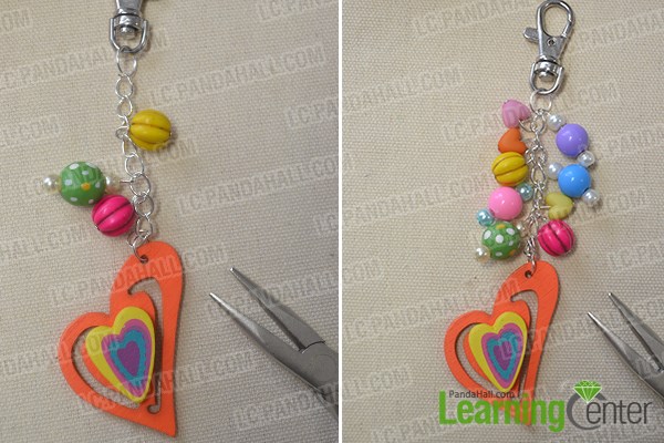 Add colorful dangles to the chain
