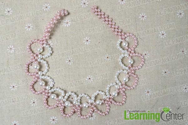 finish the main part of the wedding beaded necklace patterns
