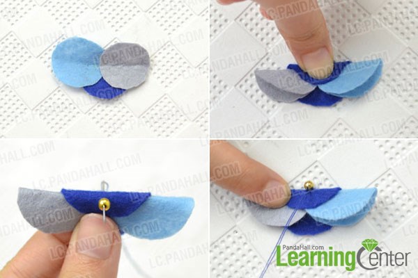 Make the crescent for the felt bead necklace