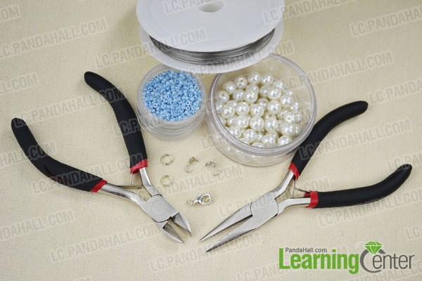 materials needed in making fashion beaded pearl necklace