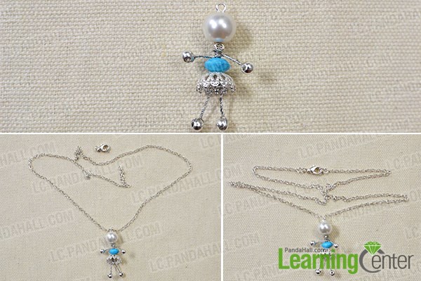 Wire Wrapped Jewelry Ideas-How to Make Adorable Wire Wrapped Silver Fairy Pendant Necklace 3