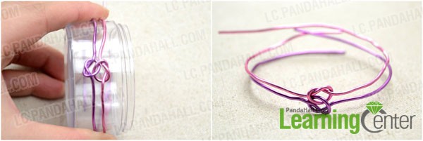  Flatten and shape the wire bracelet